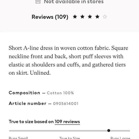 H&M puff sleeve dress - Picture 2 of 3